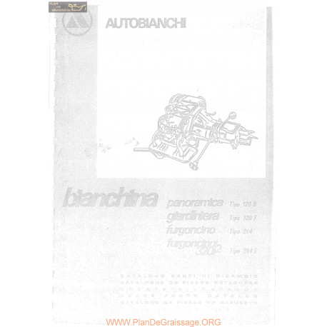 Autobianchi 120 B F E 264 Catalogue Pieces