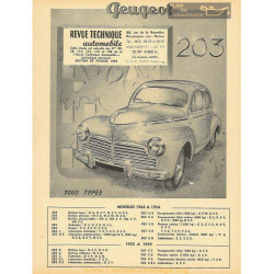 Peugeot 203 Modele 1948 1956