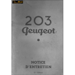 Peugeot 203 Notice D Entretien 6 Edition