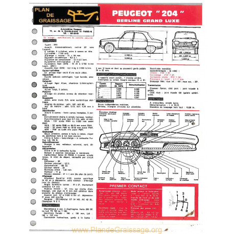 Peugeot 204 Berline Grand Luxe Ft