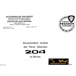 Peugeot 204 Catalogue Pieces Detachees