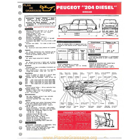 Peugeot 204 Diesel Break Ft