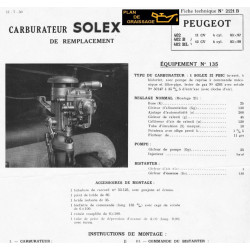 Peugeot 402 B Bl Montage Carburateurs Solex