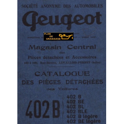 Peugeot 402b Bl Ble Legere Catalogue Des Pieces Detachees