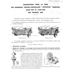 Peugeot 404 Montage Additionnel Marchal