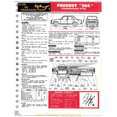 Peugeot 504 Carburateur 11cv Ft
