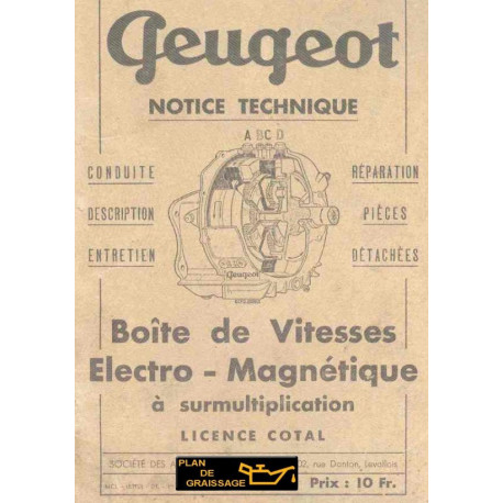 Peugeot Notice Technique Cotal A Surmultiplication