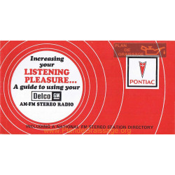 Pontiac Listening Pleasure Radio
