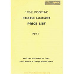 Pontiac P69 1 Package Accessory 1969