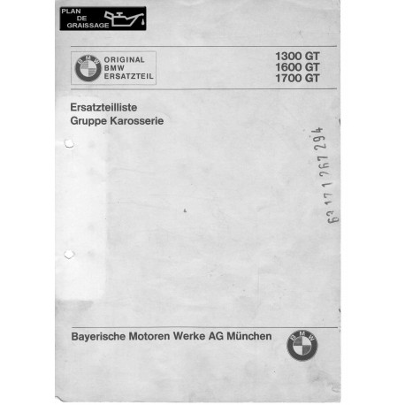 Bmw 1300 1700 1600 Gt Erasarzteillliste Gruppe Karosserie