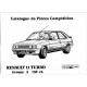 Renault 11 Turbo 150ch Catalogue De Pieces Competition