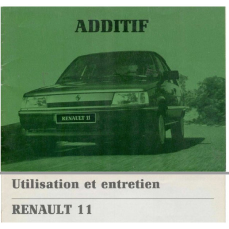 Renault 11 Utilisation Entretien