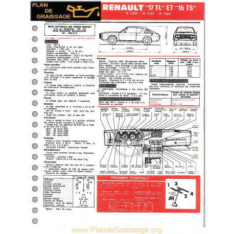 Renault 17 Tl 15 Ts R1302 R1312 R1322 Ft