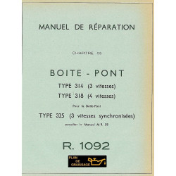 Renault Floride Mr R1092 G5 Boite Pont
