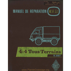 Renault Mr59 4x4 R2087 Manuel De Reparation 1960