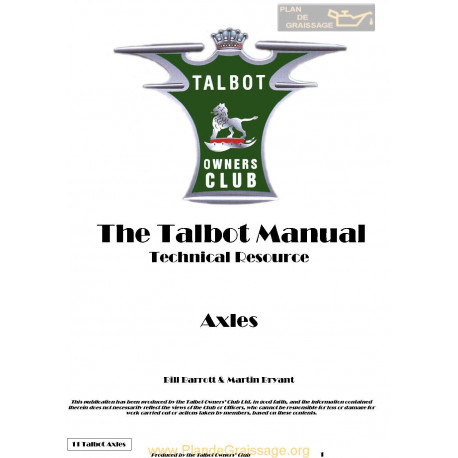 Talbot G11 Axles