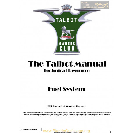 Talbot G5 Fuel System