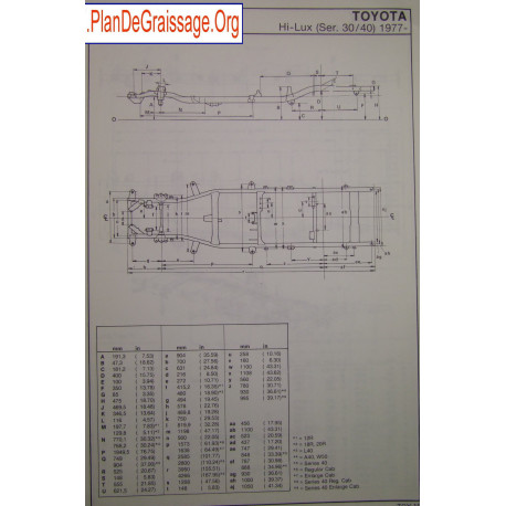 Toyota Hi Lux Serie 30 40 1977