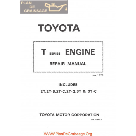 Toyota T 1978 Series Engine Repair Manual