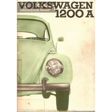 Volkswagen 1200 A Aout 1965 Bug Manual