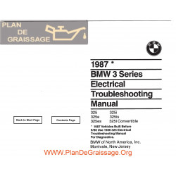 Bmw 3 Series 1987 Electrical Troubleshooting Manual
