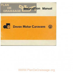 Volkswagen 1971 Devon Caravane Instruction Manual