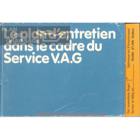 Volkswagen All Bus 1979 Service Book French