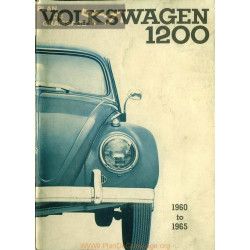 Volkswagen Beetle Type 1 1960 1965 Replacement Owner S Manual Anglais
