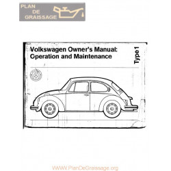 Volkswagen Beetle Type 1 1973 Owner S Manual