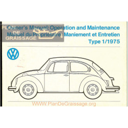 Volkswagen Beetle Type 1 1975 Owner S Manual Canada