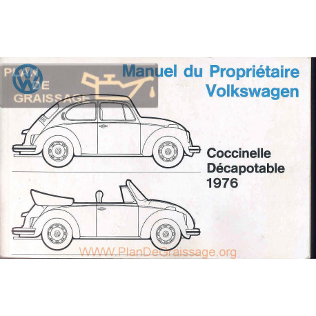Volkswagen Beetle Type 1 1976 Owner S Manual Canada French