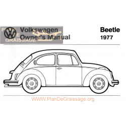 Volkswagen Beetle Type 1 1977 Owner S Manual