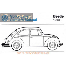 Volkswagen Beetle Type 1 1978 Owner S Manual