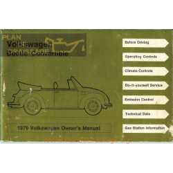 Volkswagen Beetle Type 1 1979 Owner S Manual