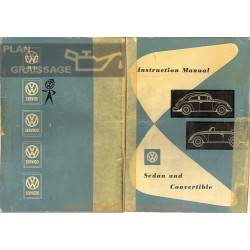 Volkswagen Beetle Type 1 Aout 1955 1956 Model Year Bug Owner S Manual