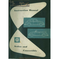 Volkswagen Beetle Type 1 Aout 1960 Bug Owner S Manual