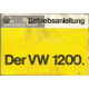 Volkswagen Beetle Type 1 Aout 1974 1975 Owner S Manual German