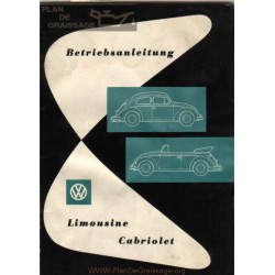 Volkswagen Beetle Type 1 Avril 1958 Bug Owner S Manual German