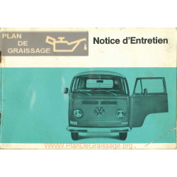 Volkswagen Bus 1970 French Notice D Entretien