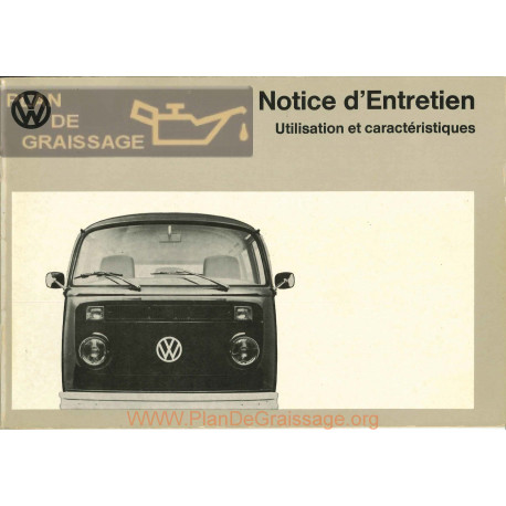 Volkswagen Bus 1974 Manuel D Entretien French