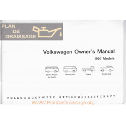 Volkswagen Bus Janvier 1970 Manual Utilisateur