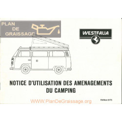 Volkswagen Camping Westfalia 1974 User Manuel French
