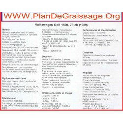 Volkswagen Golf 1600 75ch 1989