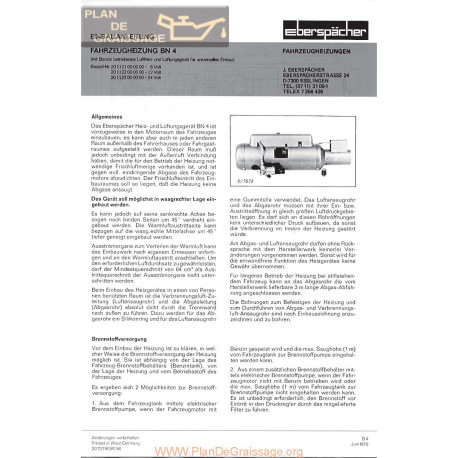 Volkswagen Juin 1970 Bn4 Usa Installation Instructions