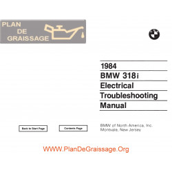 Bmw 318i 1984 Electrical Troubleshooting Manual