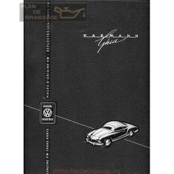 Volkswagen Karmann Ghia 1957 Parts List