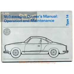 Volkswagen Karmann Ghia 1973 Owners Manual