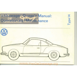 Volkswagen Karmann Ghia 1974 Owners Manual