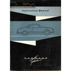 Volkswagen Karmann Ghia Aout 1961 Owners Manual