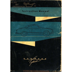 Volkswagen Karmann Ghia Avril 1959 Owners Manual